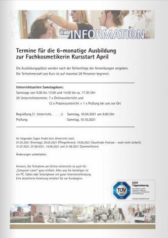 Bild Anmeldeunterlagen Ausbildung zur Fachkosmetikerin